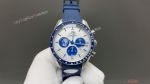 SMF Omega Speedmaster 50th Anniversary 42mm 3861 movement Blue Rubber Band Men Watch